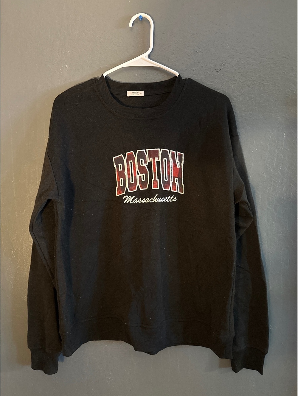 Ardene Black Boston Massachusetts Sweatshirt, Size M